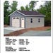 18 ft x 28 ft Car Garage / Workshop Structure / Storage Shed Project Blueprints Plans, Step-by- Step Instructions Included, Design #51828