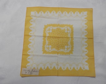 Vintage Hankie Never Used 1950's Lacy Design