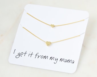 Mother Daughter Necklace | Mother Daughter | Mommy and Me | Gift For Mom | Mother Daughter Gift | Heart Necklace | Mother Of The Bride Gift
