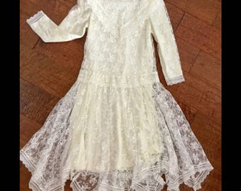 Vintage Jessica McClintock Lace Dress