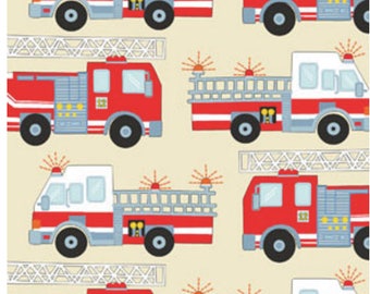 Firefighters fabric, Fire truck fabric, kids fabric, rescuers fabric 100% cotton for Quilting, arts, crafts and general sewing projects.