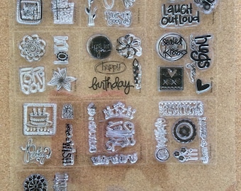 Clear Acrylic Cling Stamps * Acrylic Stamps * Acrylic Cling Stamps * Clear Stamps * Destash Stamps * Scrapbooking Supplies * CardsinStock