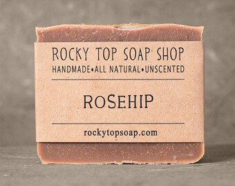 Rosehip Soap - All Natural Soap, Handmade Soap, Cold Process Soap, Unscented Soap, Vegan Soap