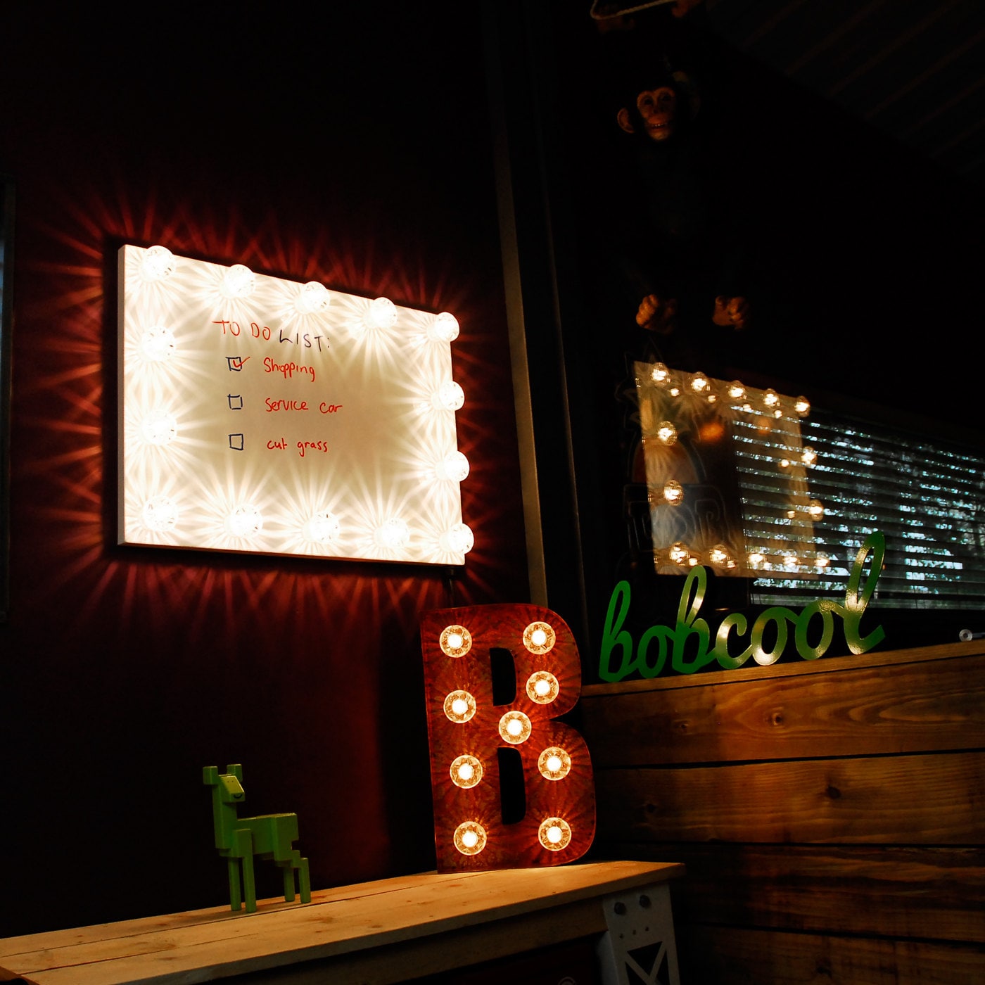 Marquee Light Up Notice Board Whiteboard White