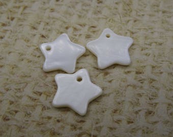 6 stars Pearl 12mm charms