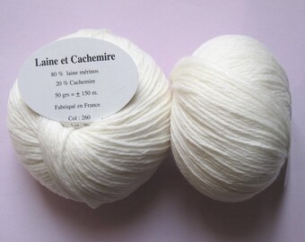 5 balls 260 off-white cashmere-wool textile brand