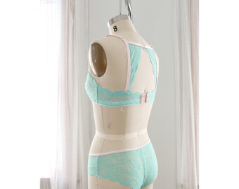 Lingerie Sewing Pattern for Lace Bra and Panties Set Jasmine and Ultimate Lace Panties PDF Instant Download