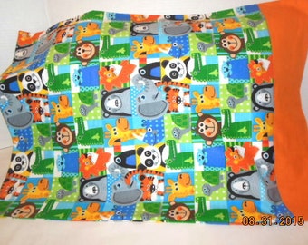SALE --- Animals Flannel Pillowcase