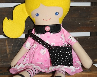 Blond Ponytail Softie Doll/ Hello Kitty/Doll/19"
