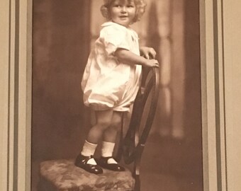 Vintage Photograph of Young Girl, F. Green Photographers Boston, MA, 1930's Vintage Photograph