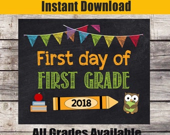 First grade sign | Etsy