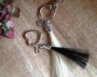 Horsehair tassel keyring
