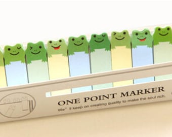 Frog Sticky Notes / Cute Stationery / Frog Stationery / One Point Marker / Sticky Tabs / Kawaii Stationary / Sticky Notes / Bookmark