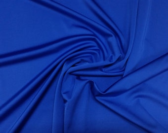 Royal Blue - Plain Lycra Spandex Stretch Fabric Material - 150cm (59") wide per metre / half