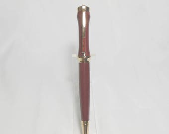 Handcrafted wood pen, ballpoint, purpleheart wood