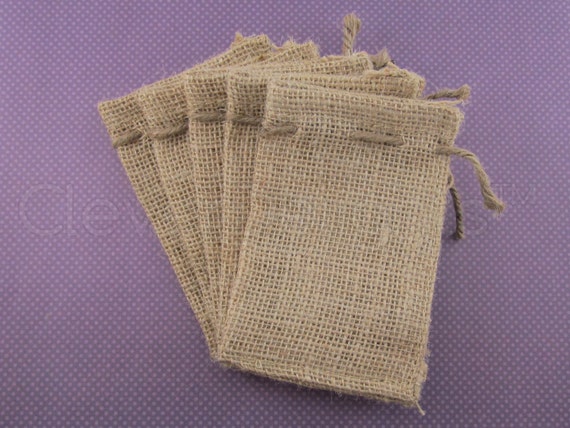 100 3x5 Small Burlap Bags Natural Rustic Burlap Bags with