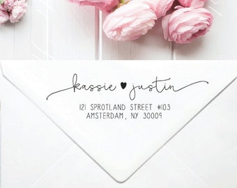 Personalized Return Address Stamp - Custom Rubber Stamp, Custom Return Address Stamp, Wedding Address Stamp, Personalized Address Stamp Ad07