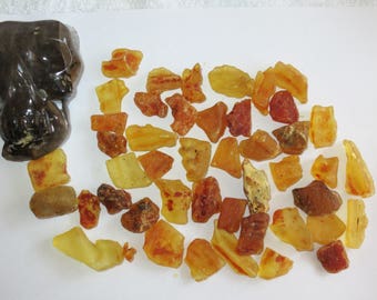 Destash Lots - Qty 45 - Amber Semi-Polish Tumbles / Tumbled - Inventory Reduction