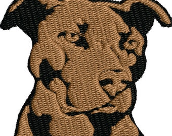 Pit Bull machine embroidery design