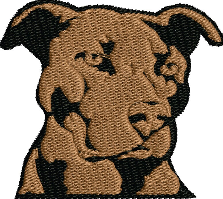 Pit Bull machine embroidery design