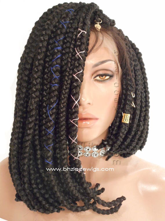 Exclusive// jumbo braid full lace wig jumbo braided bob wig