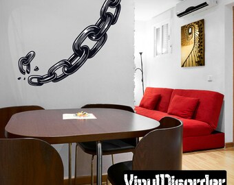Symbol Broken Chain Wall Decal - Wall Fabric - Vinyl Decal - Removable and Reusable - SymbolChainUScolor004ET