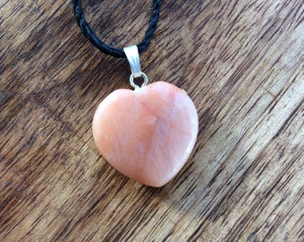 Peach Quartz Crystal Necklace