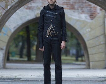 Dishonored 2 Corvo Attano cosplay costume, Dishonoured Pc Game series steampunk outfit, Halloween costume