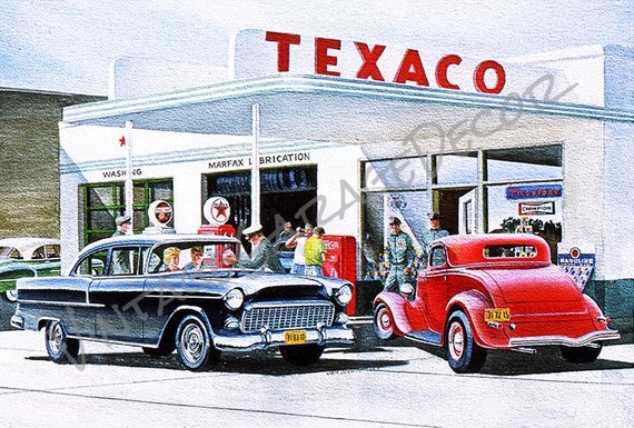 Jack Schmitt Chevy >> Texaco Gas Station 1955 Chevy and Deuce Coupe Automobile Jack Schmitt Chevy >> Texaco Gas Station 1955 Chevy and Deuce Coupe Automobile