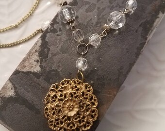 Upcycled Vintage Necklace, Repurposed Jewelry, Repurposed Necklace, Classic Necklace, Beaded Necklace, Unique Necklace, Versatile Necklace