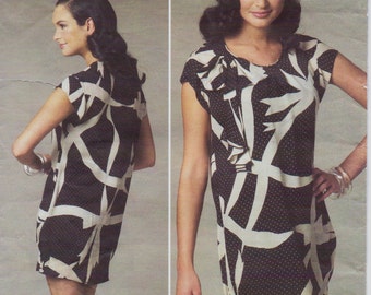 Anna Sui Womens Chemise Dress and Slip OOP Vogue Sewing Pattern V1217 Size 6 8 10 12 Bust 30 1/2 to 34 UnCut Vogue American Designer