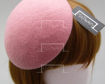 TRENDY x CUTE Fashion Plain Wool Felt Mini Beret Fascinator - Pink
