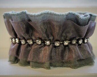 Art Cuff Bracelet ~ Textile Cuff ~ Wrist Cuff ~ Wearable Art