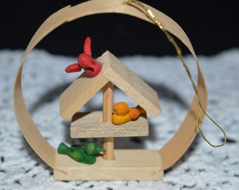 Birdhouse ornament / bird ornament / wood ornament / Christmas ornament / tree ornament / holiday ornament / Christmas tree ornament / tree