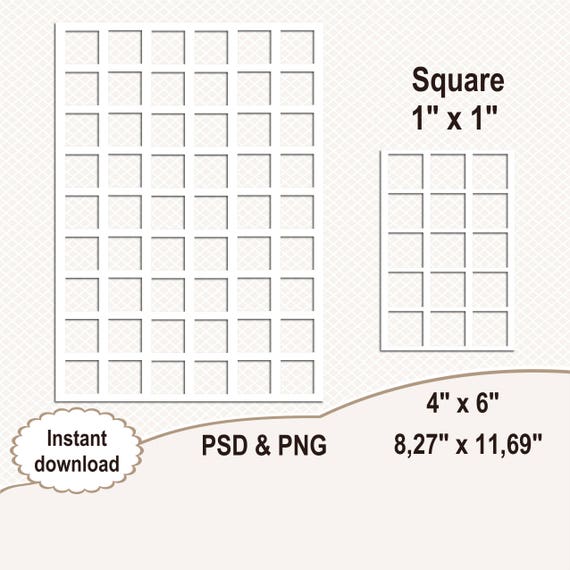 1x1 Square template. Digital template. Collage 1x1 Square template. Digital template. Collage