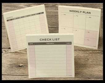 Little Check List Memo Pad Journalling Scrapbooking