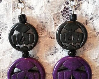Pumkin / Jack-o'-lantern Halloween Earrings