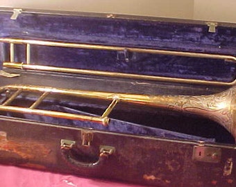 Trombone Martin Imperial Committee made for Jazz Great Jose Gutierrez vintage 1930's