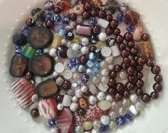 Craft Beads, Mixed Lot of Glass & Ceramic Beads, Jewellery Making Beads, Jewelry Making, Bead Destash, Bead Soup, Cabochons, Bead Upcycling