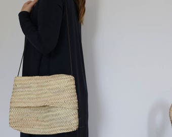 Straw cross-body bag, handbag, purse, clutch, eco friendly, beach bag, summer bag.