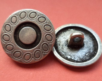 7 metal buttons 13 mm 18 mm Silver (4782 5516) metal buttons button