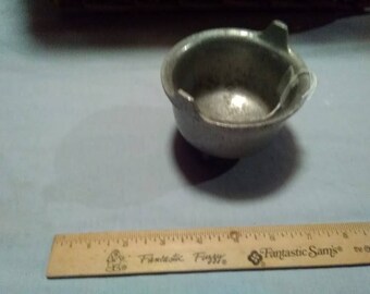 3 legged mini pewter kettle