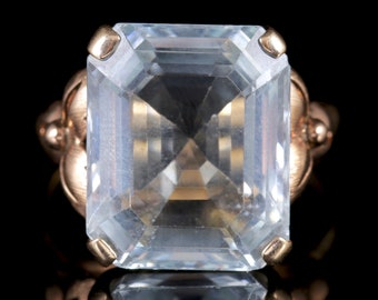 Aquamarine Ring 14ct Gold 12ct Aquamarine Circa 1930