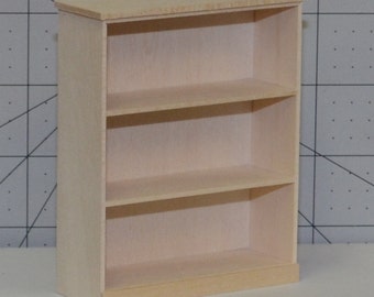 Miniature Bookcase, Miniature Furniture, 1/12 scale furniture, 1/12 scale bookcase