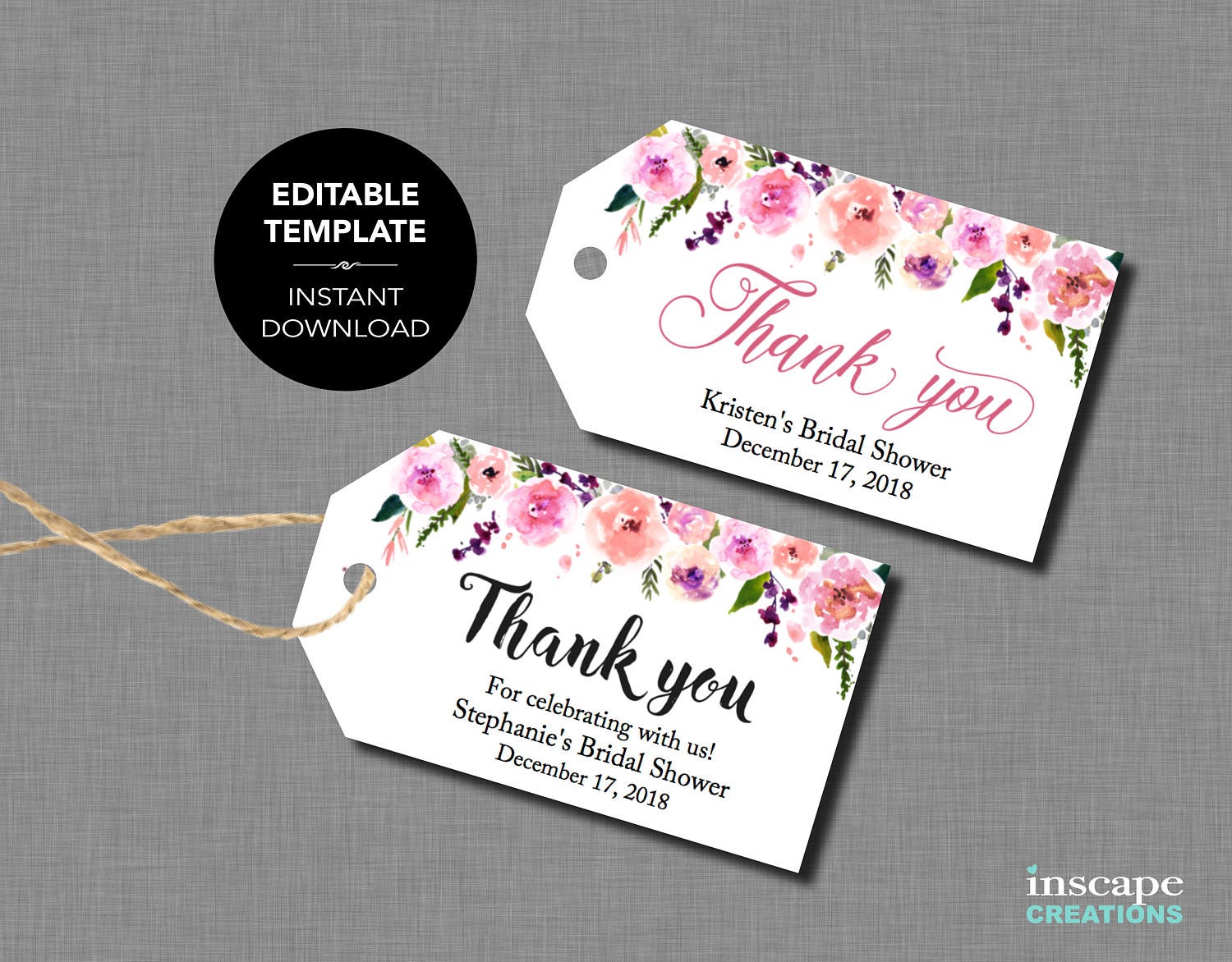 Bridal Shower Label Templates