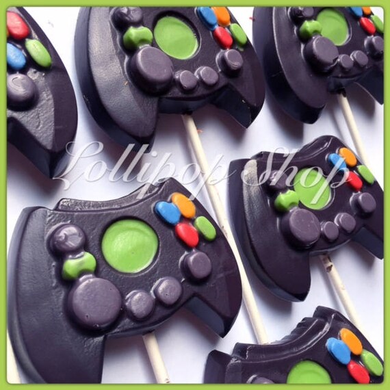 12 XBox controller solid chocolate lollipops Birthday Video