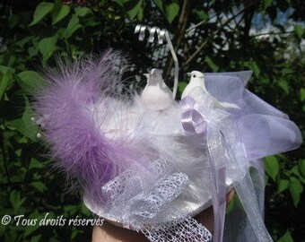ring bearer nest, lavender & white ring bearer pillow revisited