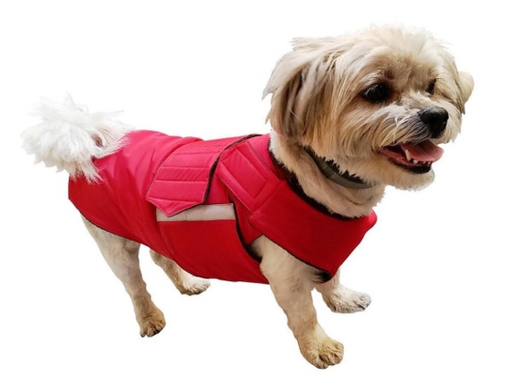 Items similar to Shih Tzu Winter Dog Coat with underbelly protection ...