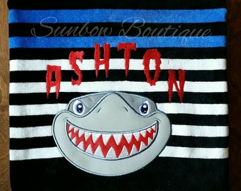 Shark towel, hooded towel, bath towel, pool towel, beach towel, jaws, personalized, monogrammed