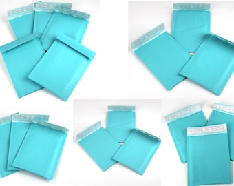 20 6x10 & 4x8 Combo Aqua Kraft Self Seal Bubble Envelopes Size DVD Bubble Mailers Padded Colored shipping Rigid Mailing Protective Mailers
